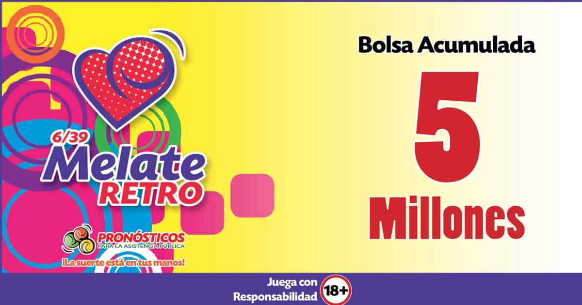 sorteo de Lotería de México Melate Retro
